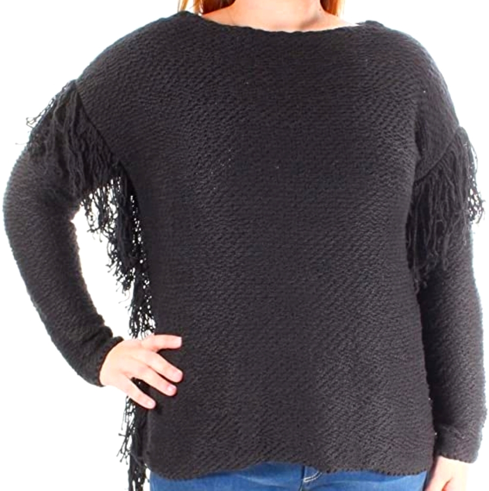 Like new Black fringe sweater Ralph Lauren
